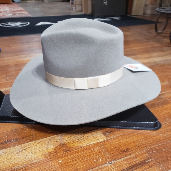 Women's Twister Hat Sage Green with a Tan Ribbon Band - Picture 2 of 2